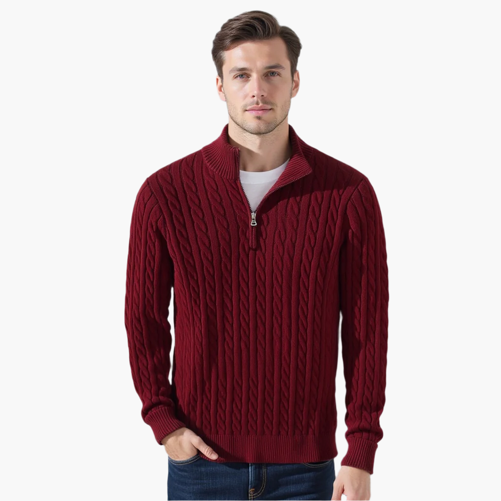 Taebaek Zipped Cable Sweater