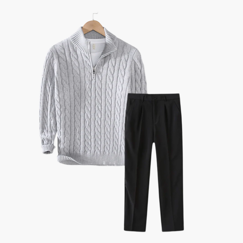 Taebaek Zipped Cable Sweater