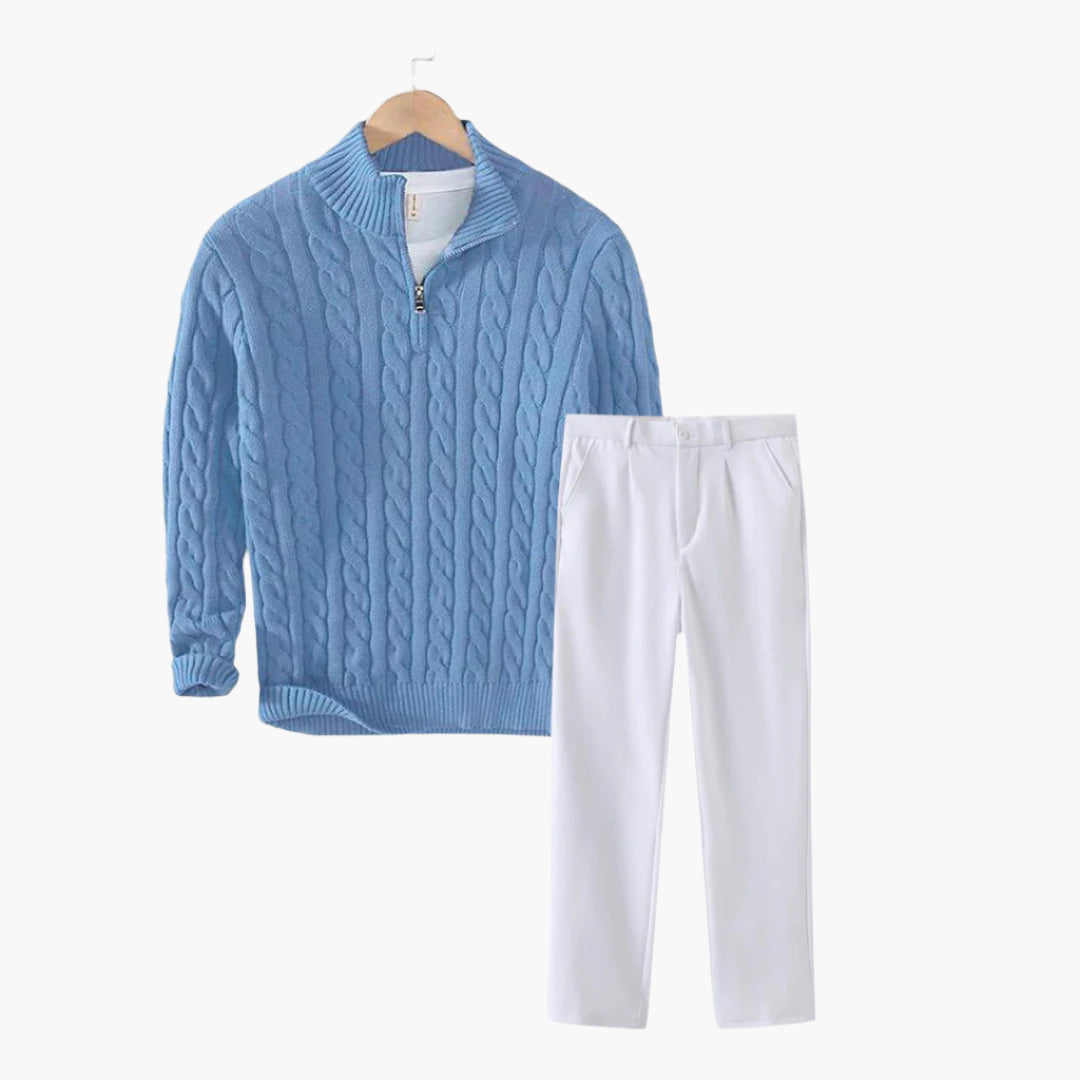 Taebaek Zipped Cable Sweater